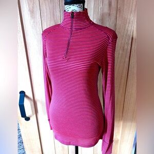 IBEX WOMEN’S IBEX WOOLIES 1 1/4 ZIP BASELAYER; SIZE LARGE